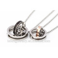 Novidade moda jóias personalizadas para casais 316L em aço inoxidável colares personalizado prata casal